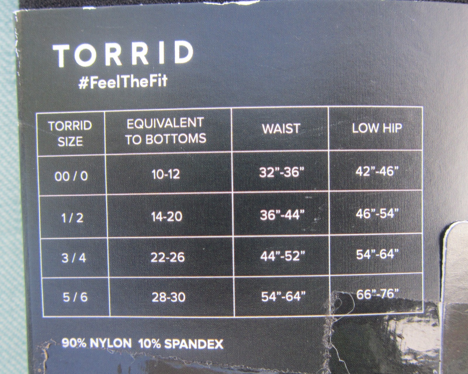 NEW Torrid Black Microfiber Tights Size 3/4 Equivalent to Size (22-26)