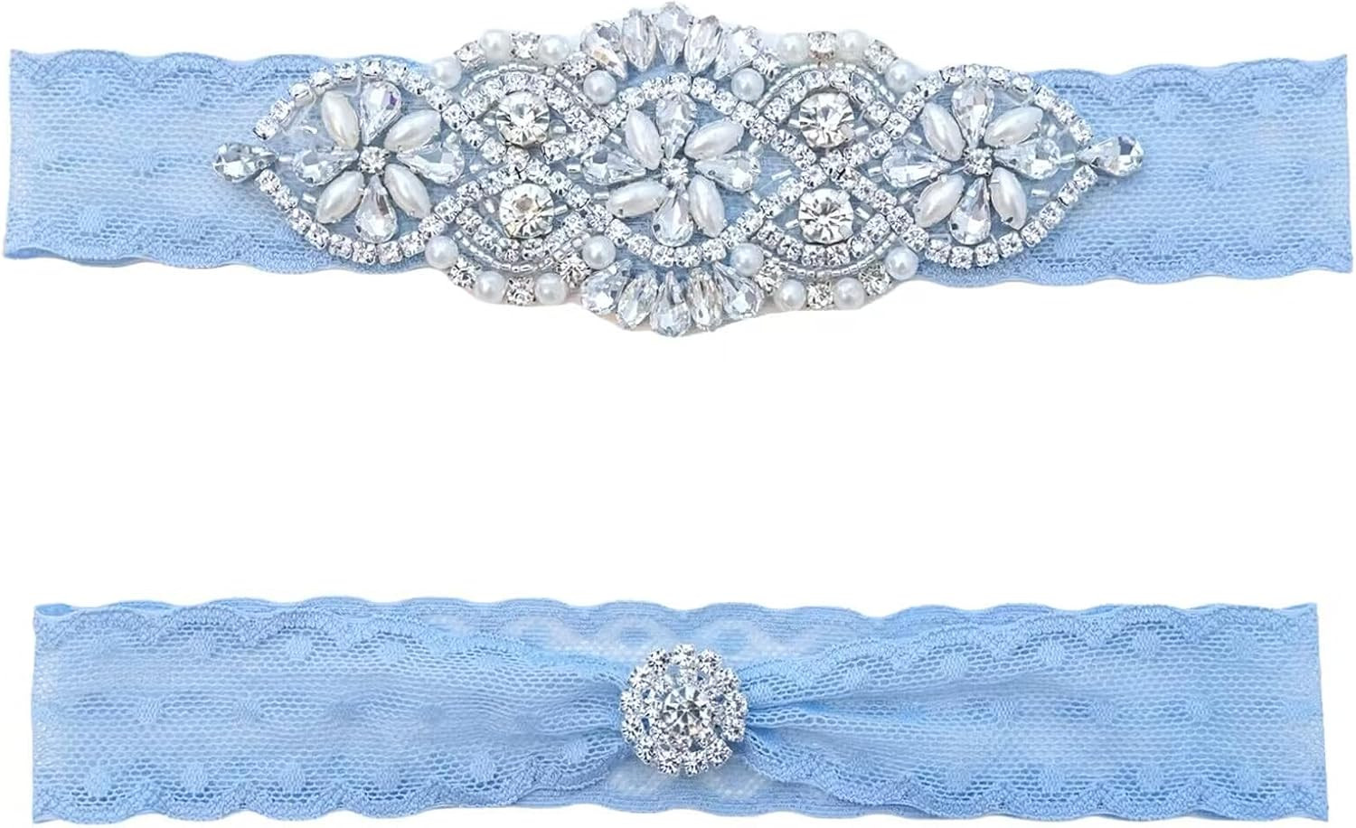 Blue Garters for Bride – Wedding Garter for Bride, Something Blue Gift for Bride