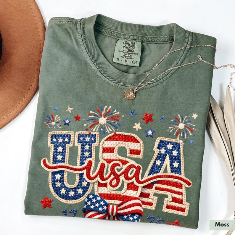 Comfort Colors USA Shirt for Independence Day TShirt for 4th of July – No Embro