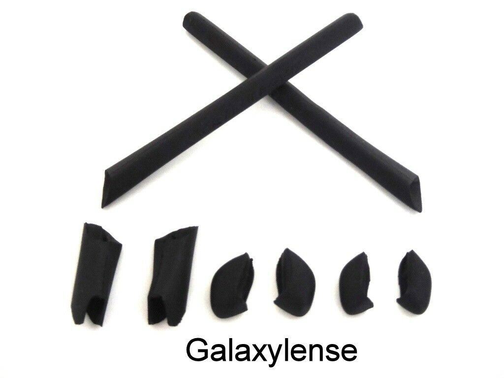 Galaxy Ear sock Nose Pad Rubber Kits For-Oakley Half Jacket 1.0 Sunglasses Black