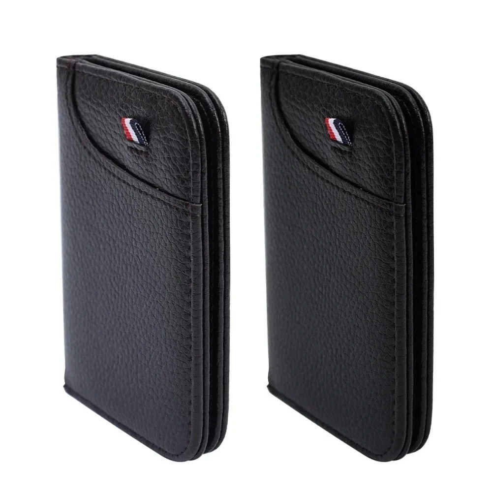 Slim PU Leather Card Wallet Men Mini Credit Card Holder Small Purse
