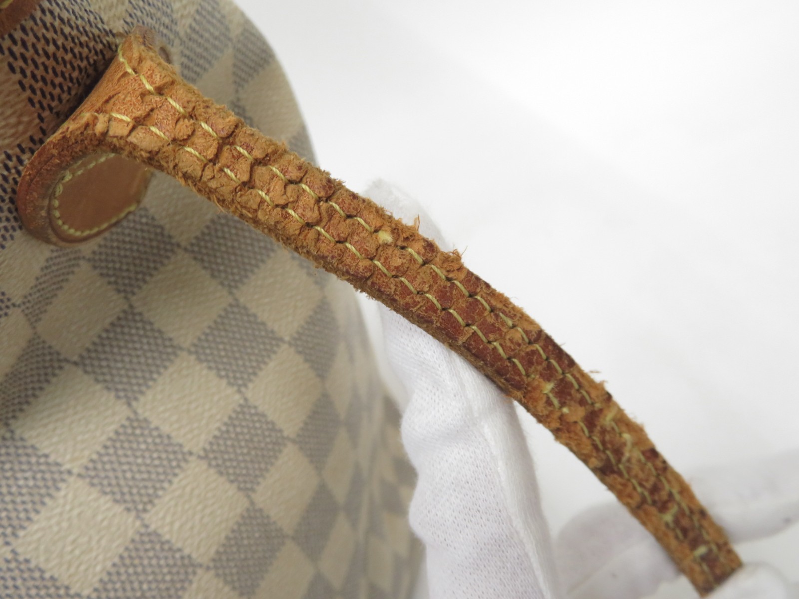 Authentic Louis Vuitton Damier Azur Neverfull MM Shoulder Tote Bag F#50673