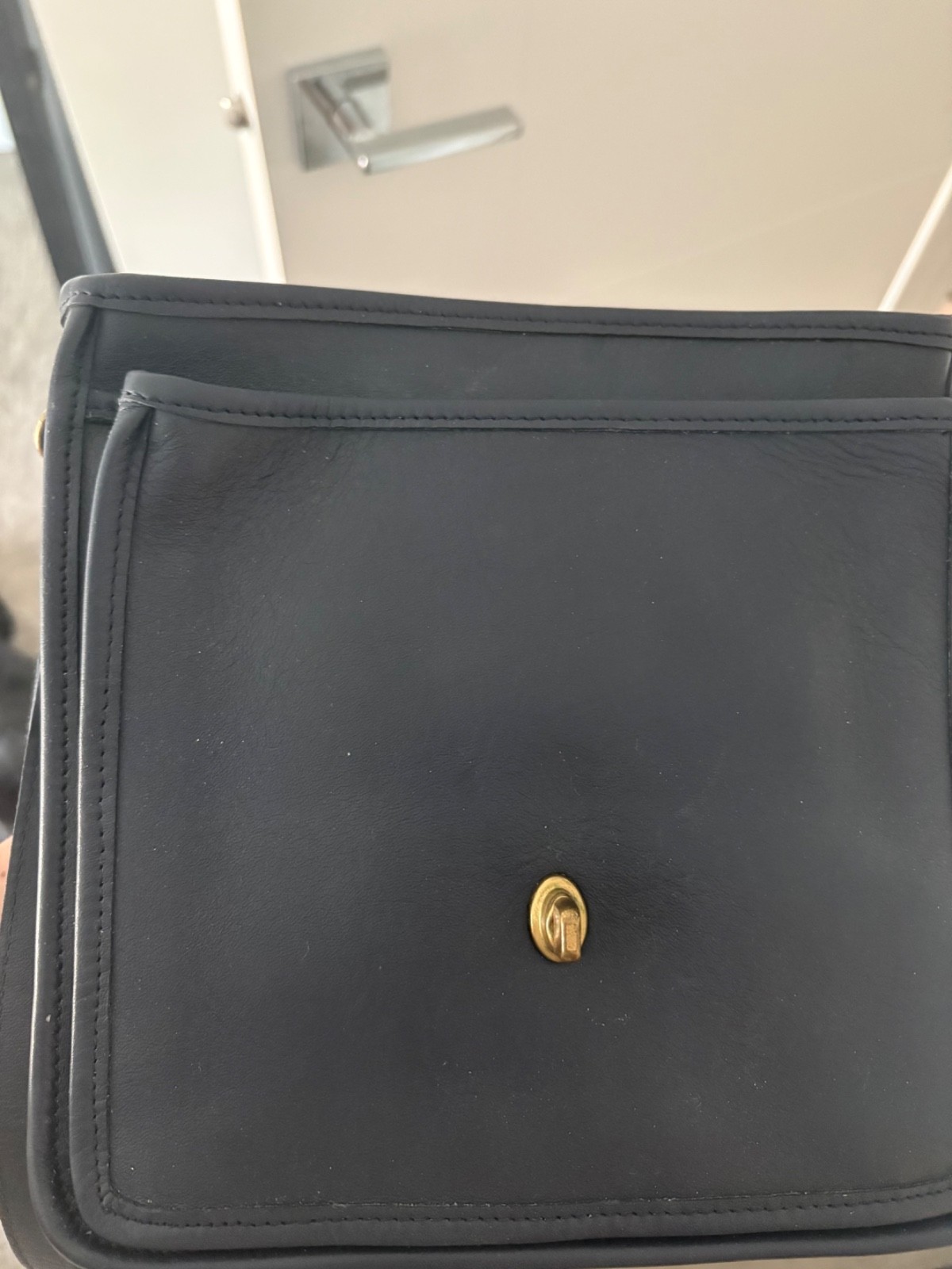 RARE vintage coach station bag blue 5130