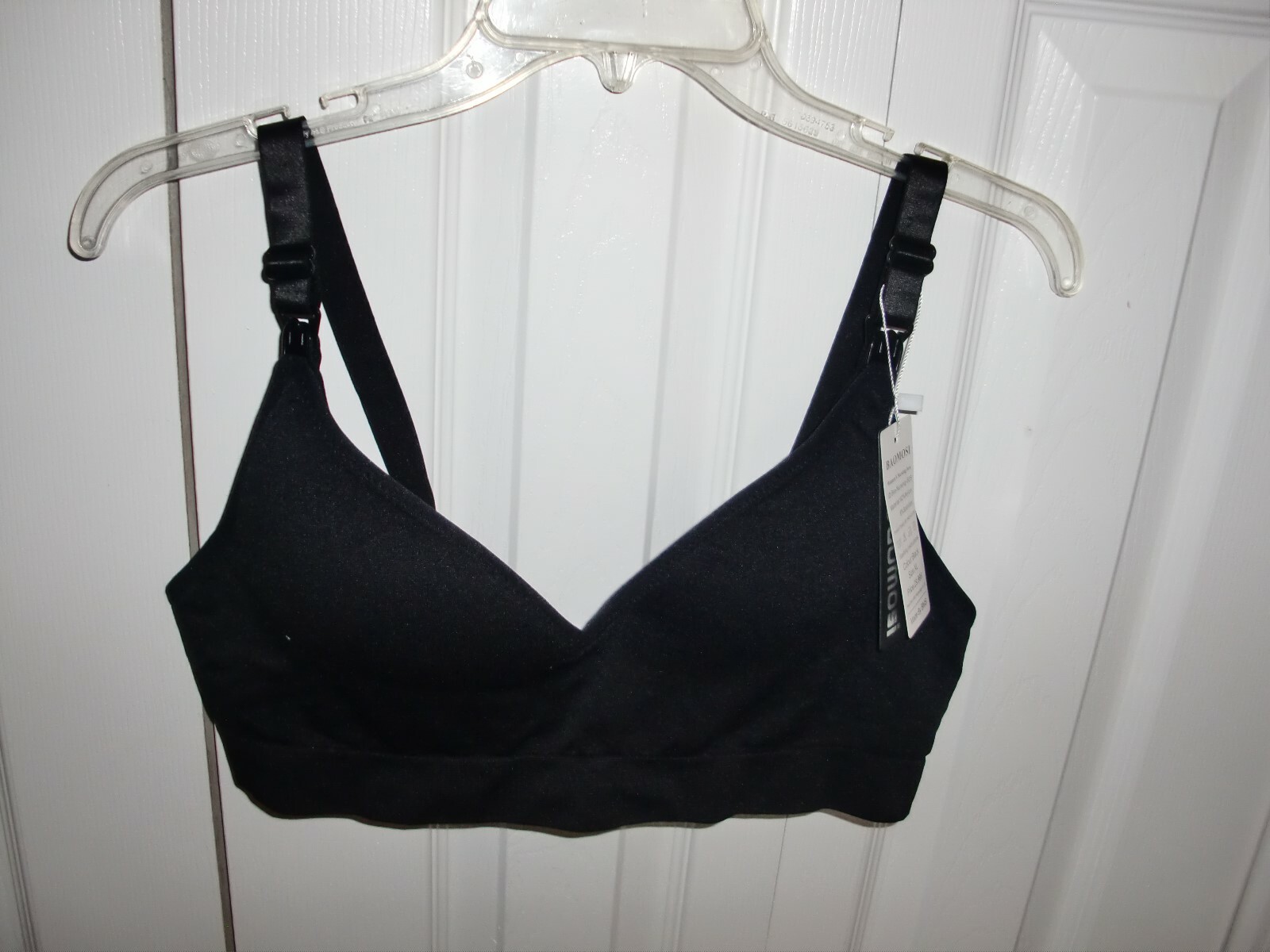 NWT~BAOMOSI~WOMENS NURSING BRA~92%NYLON/8%SPANDEX~BLACK~BRA-NURSING-605 SIZE XL