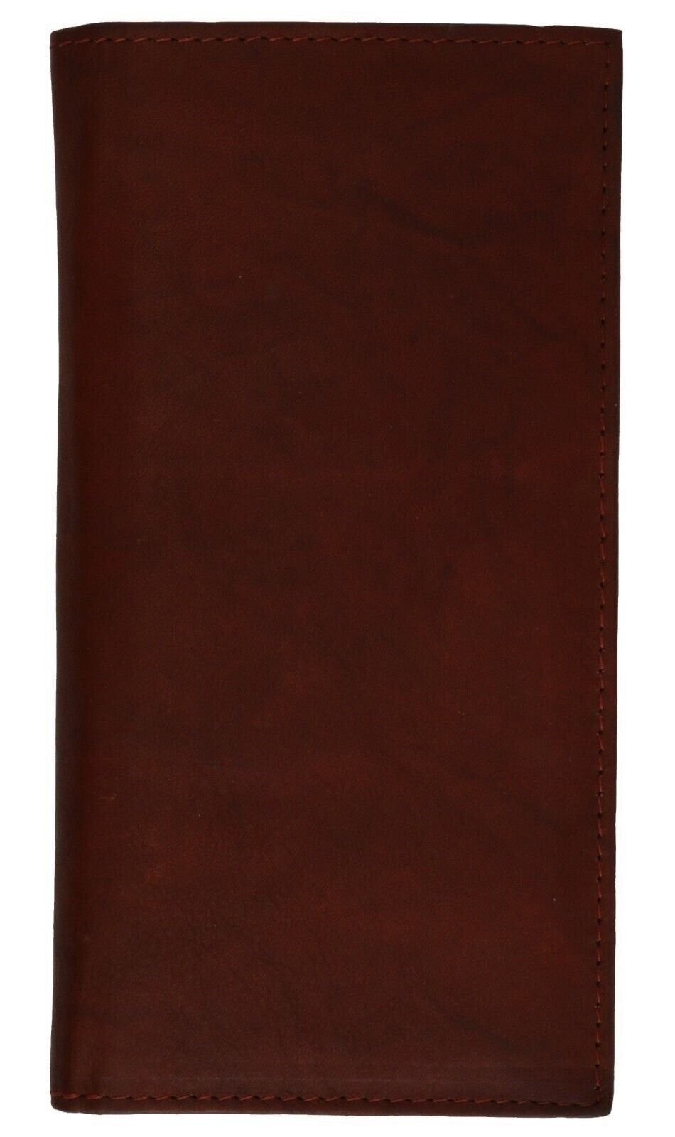 Genuine Leather PLAIN Checkbook Cover Burgundy NEW!!!