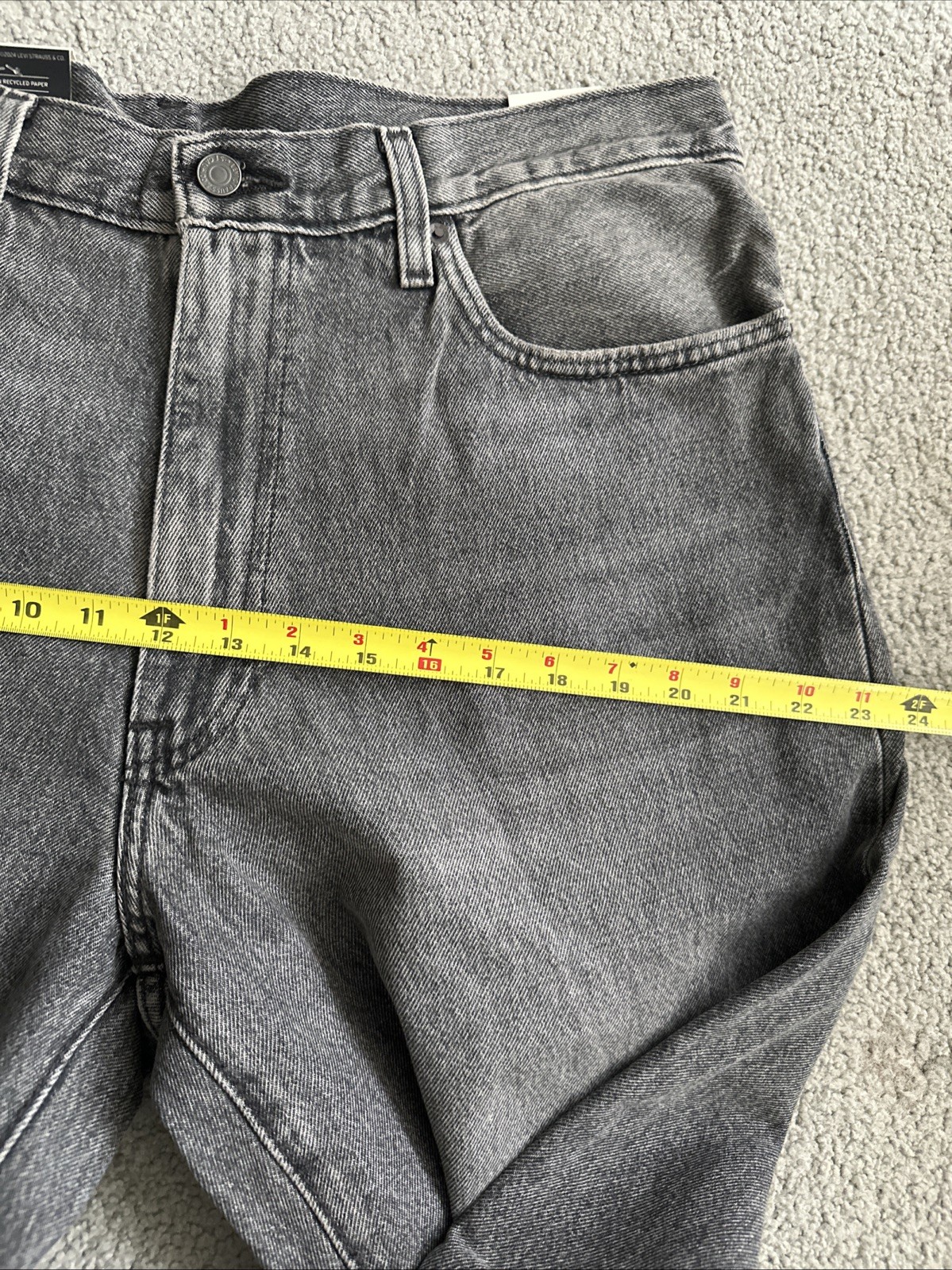 Levi ‘s Premium Men’s 578 Baggy Throughout Denim Jeans Sz. 36Wx32 Gray New