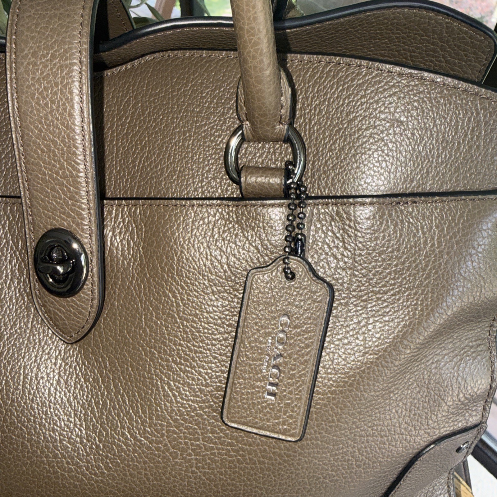 COACH Mercer 30 Grain Leather Crossbody Satchel Purse