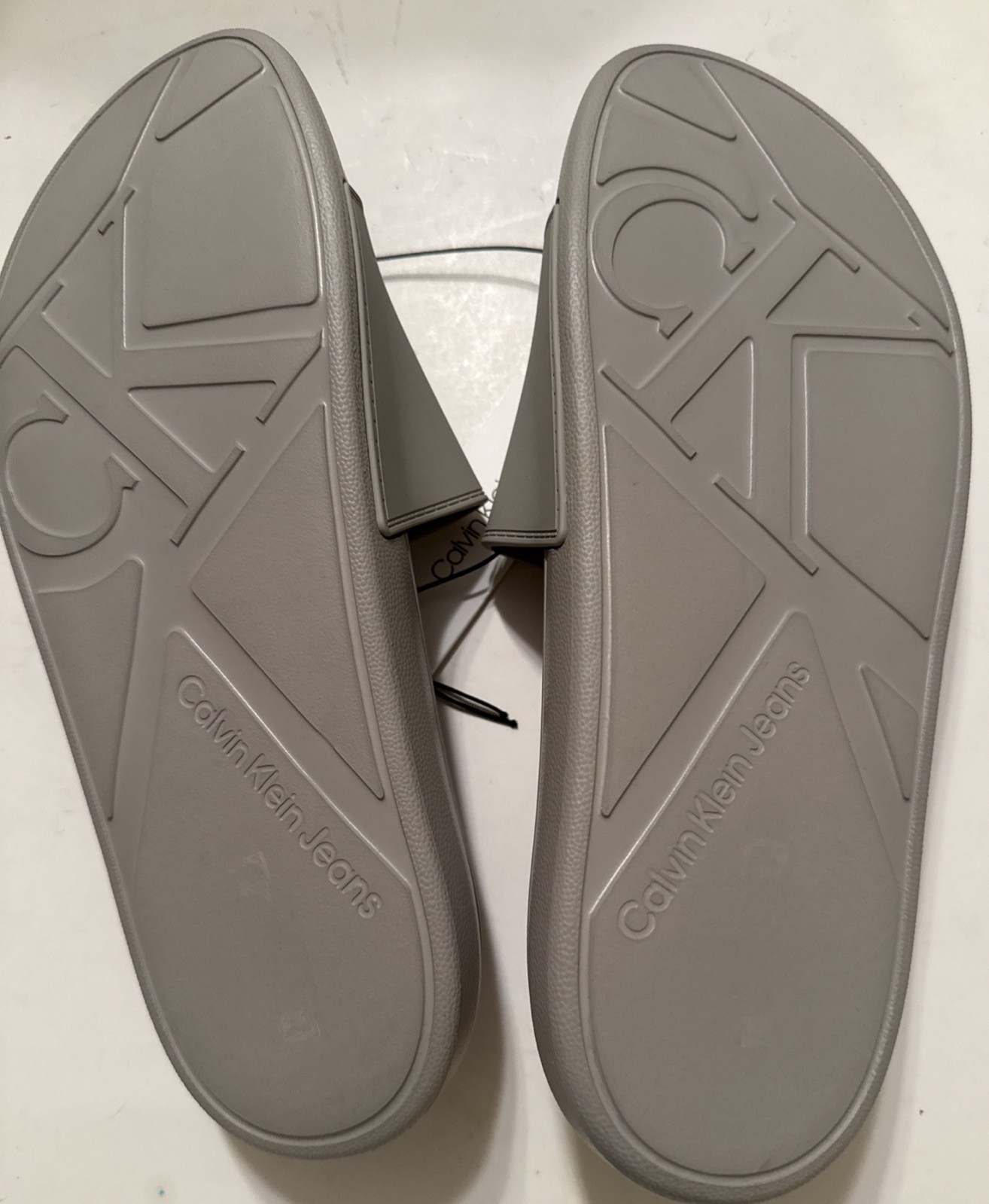 Calvin Klein -Men’s CMWINSTON Slide Sandal SIZE 10 M Light GRAY 050 New.