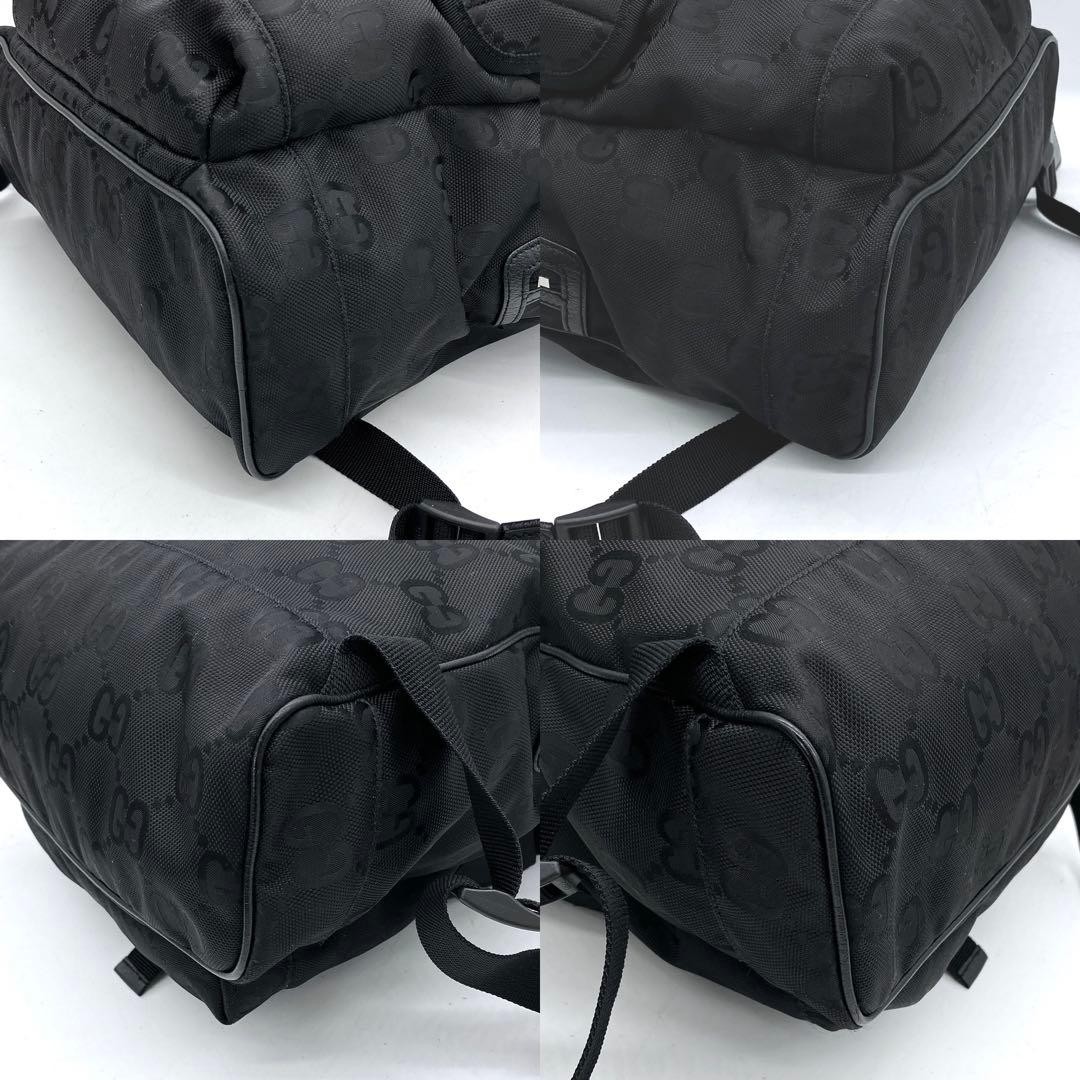 GUCCI Off The Grid backpack GG pattern nylon black Gift Present 0629b