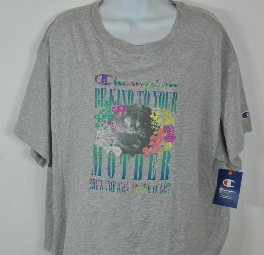 Champion Woman s T shirt The Cropped tee 2XL Oxford Gray NWT