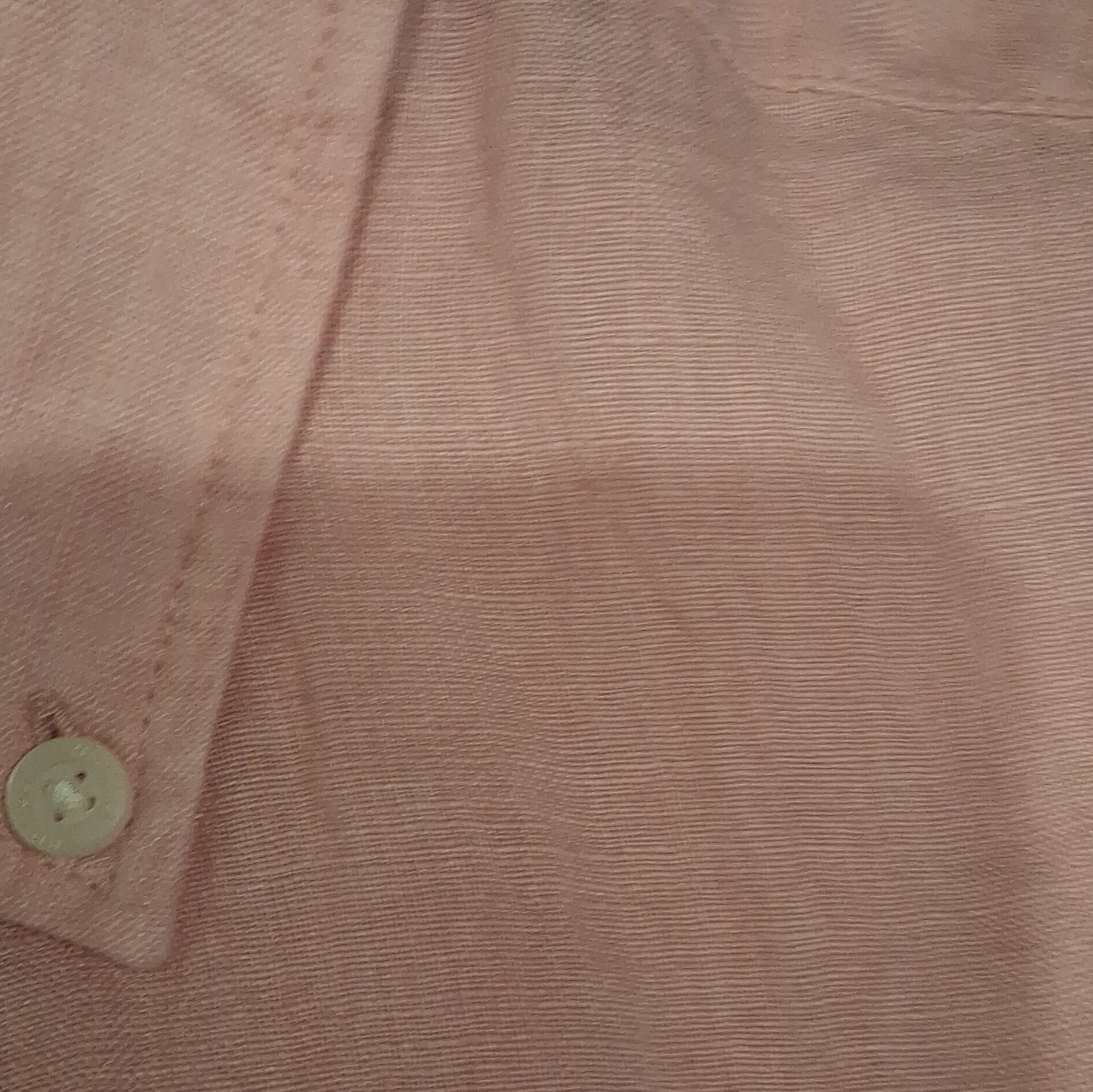 Tommy Hilfiger Men’s Linen Regular Fit Pink Short Sleeve Button-Down L/G