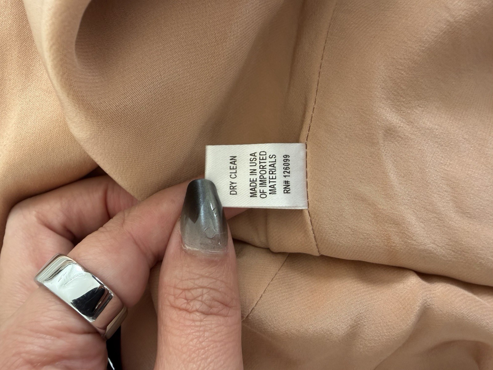 Cushnie et Ochs 100% Silk Beige V-Neck Slip Midi Dress Size 4 Small MSRP ~$1595