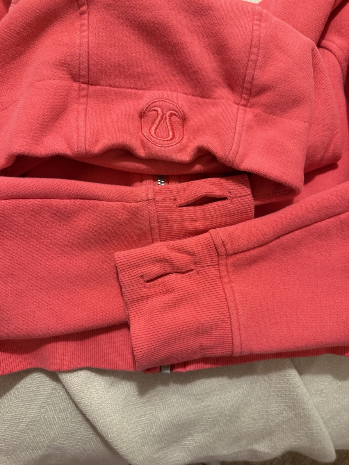 Lululemon Scuba Full Zip Cropped Hoodie Glaze Pink Size 8 Women’s