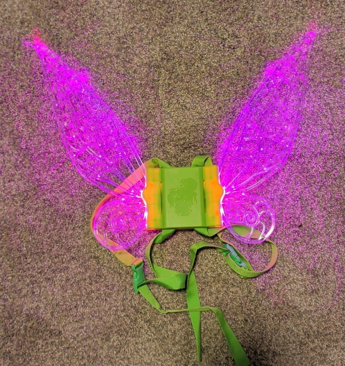 Disney Tinkerbell 14″ Fairy Glow Wings 6 Modes Light Up Costume Works Wearable