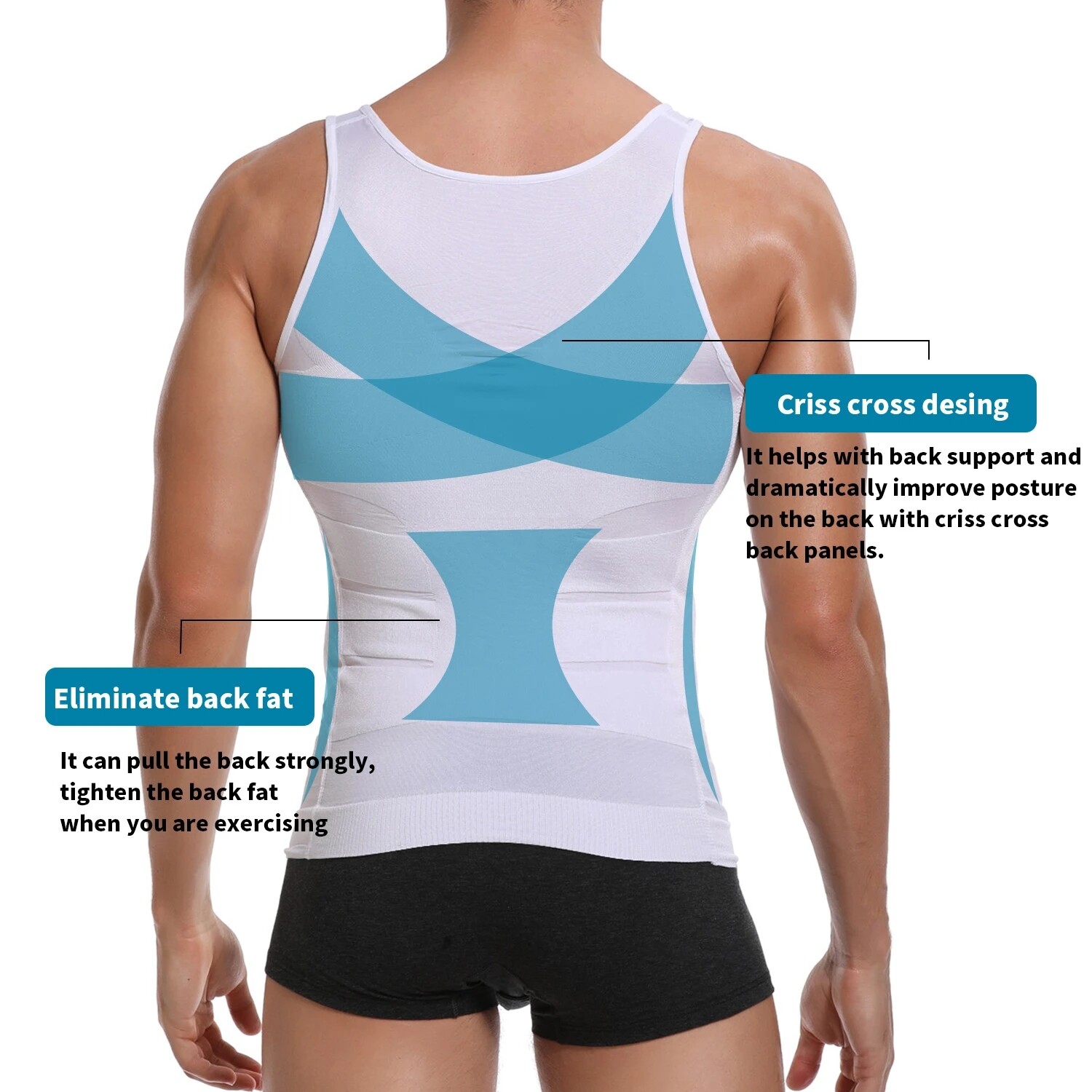 Mens Compression Shirt Sleeveless Body Shaper Base Layer Slimming Tank Tops Vest
