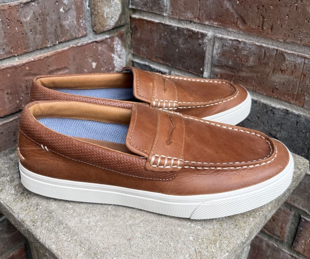 Sperry Men’s Authentic Original Plushwave Penny Boat Shoe Cognac New Size 8