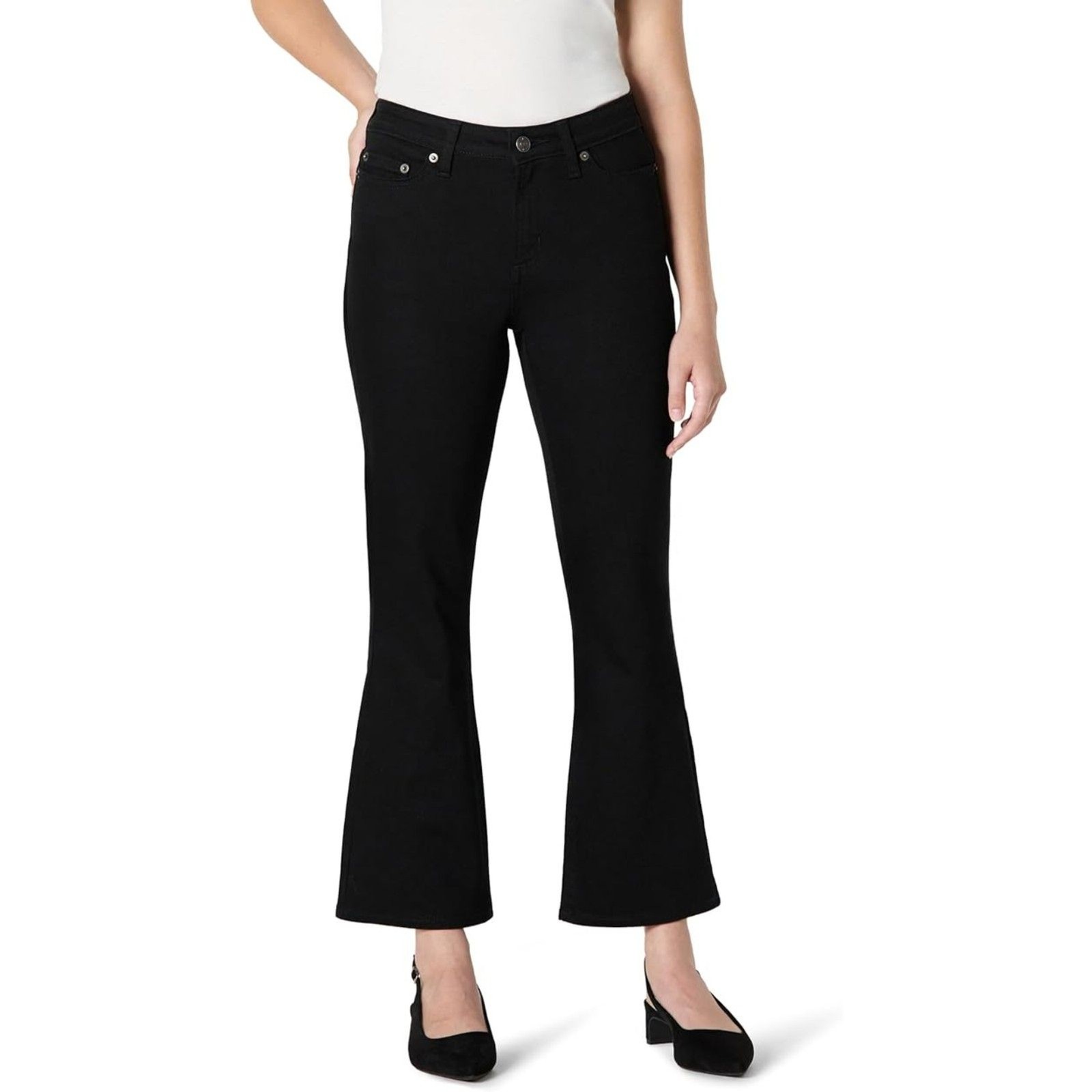 Stretch Mid-Rise Kick Crop Jean, Size 6, 23G-200B007