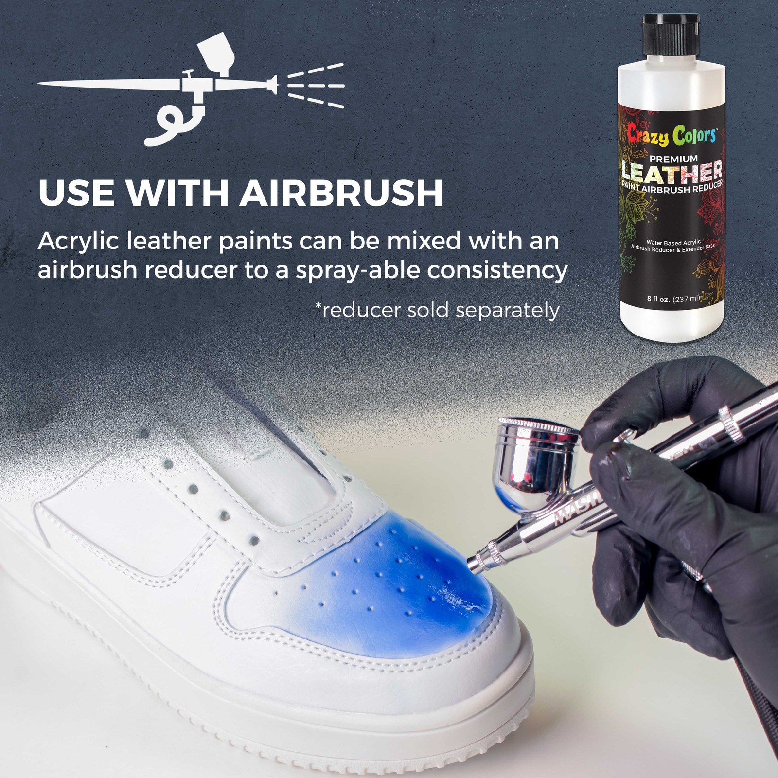 Titanium White Premium Acrylic Leather Shoe Paint, 2oz – Sneakers, Jackets, Bags