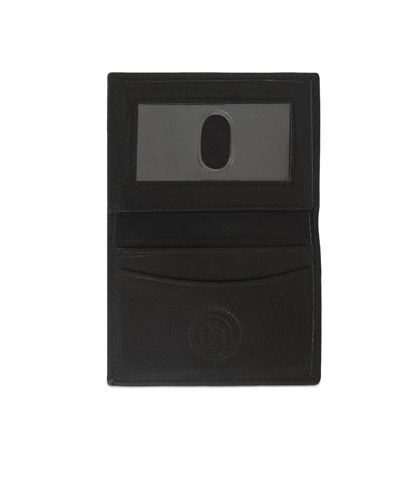 Leatherboss Mens Leather Wallet SIMPLE Bifold w/ID Window NEW