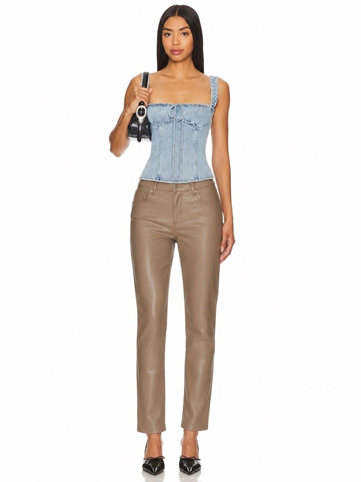 ARITZIA Wilfred Melina Vegan Leather in Shitake/Taupe | SIZE 0 | Retail $148