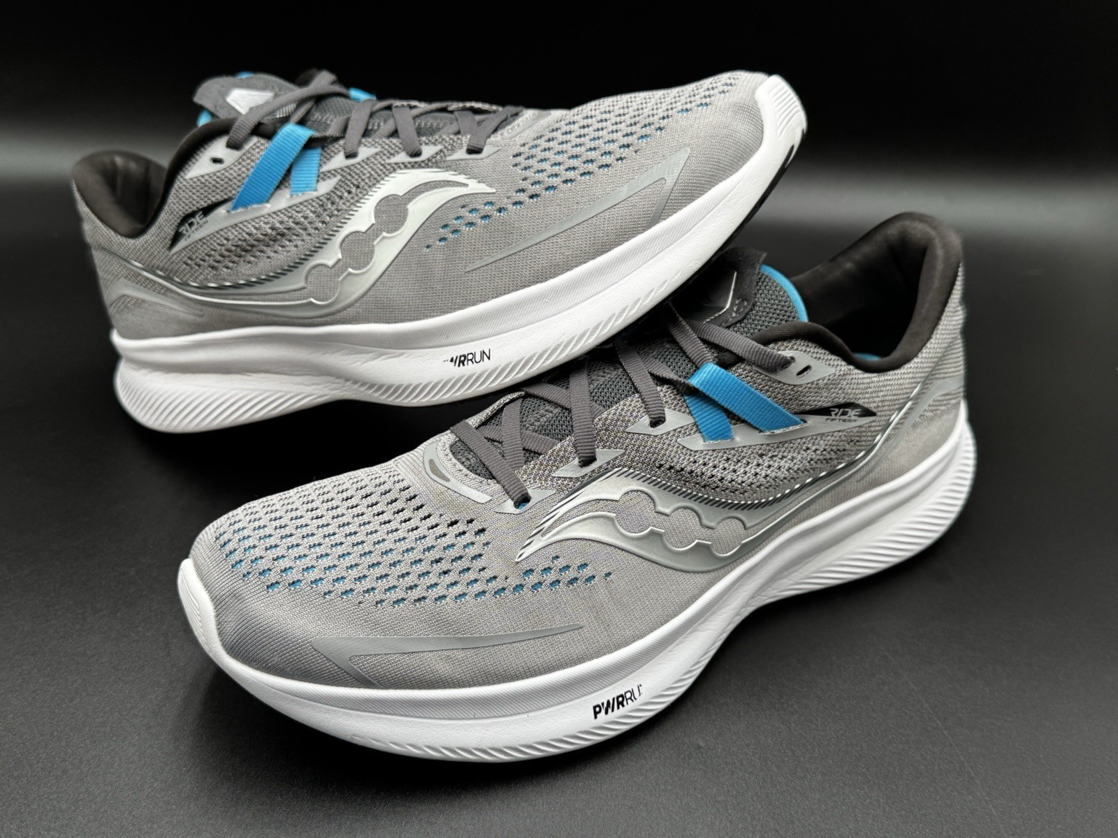 Size 12.5 – Saucony Ride 15 Alloy Topaz Running Shoes