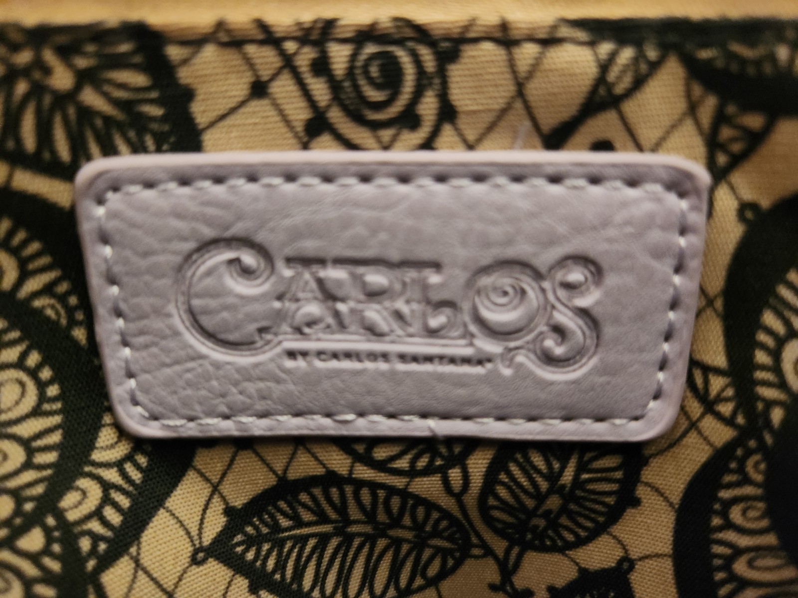 Handbag Carlos Santana NEW WITHOUT TAGS FAUX LEATHER WITH ZIPPERS
