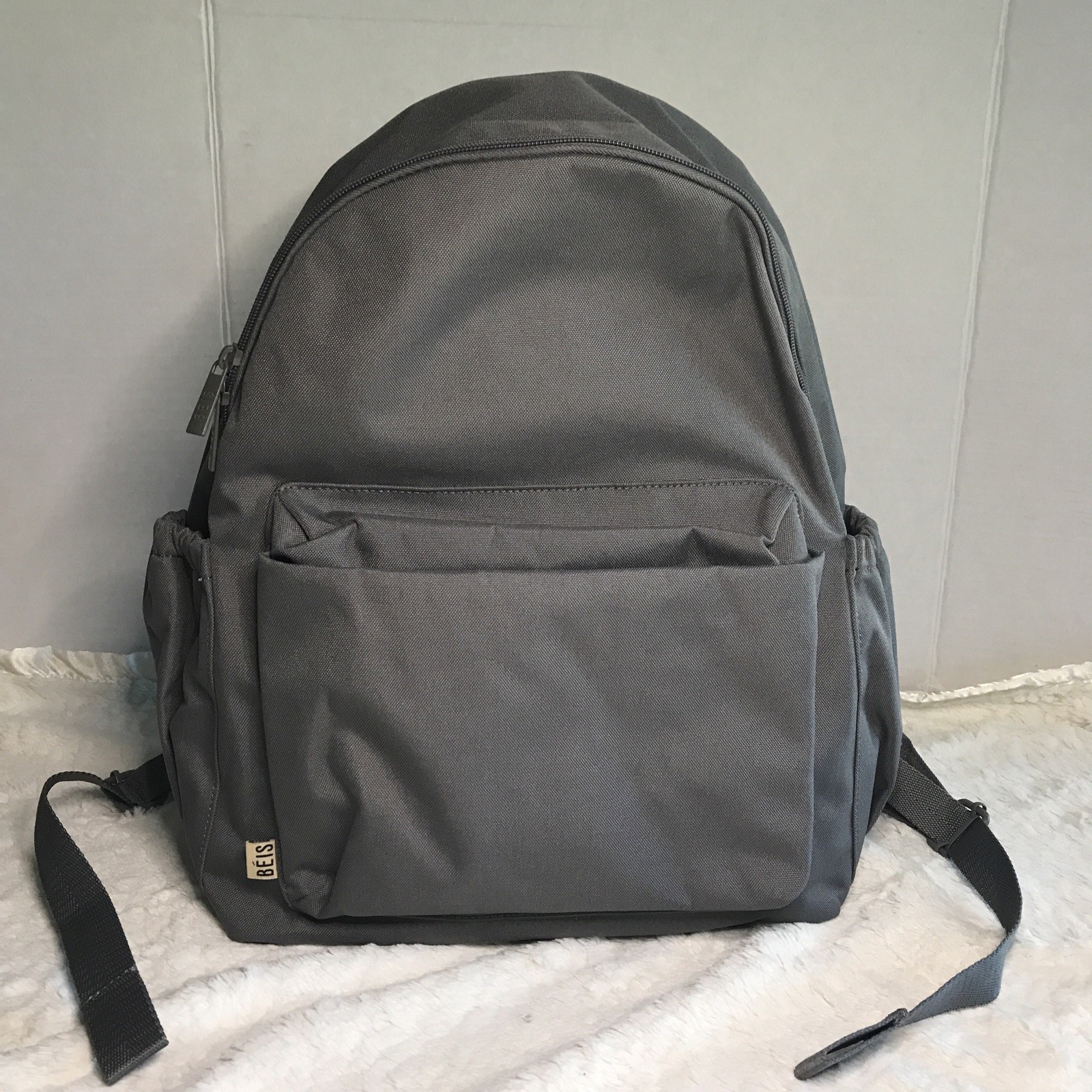 BEIS The BEISics GRAY Backpack Laptop & Trolley Friendly Minimalist NWT