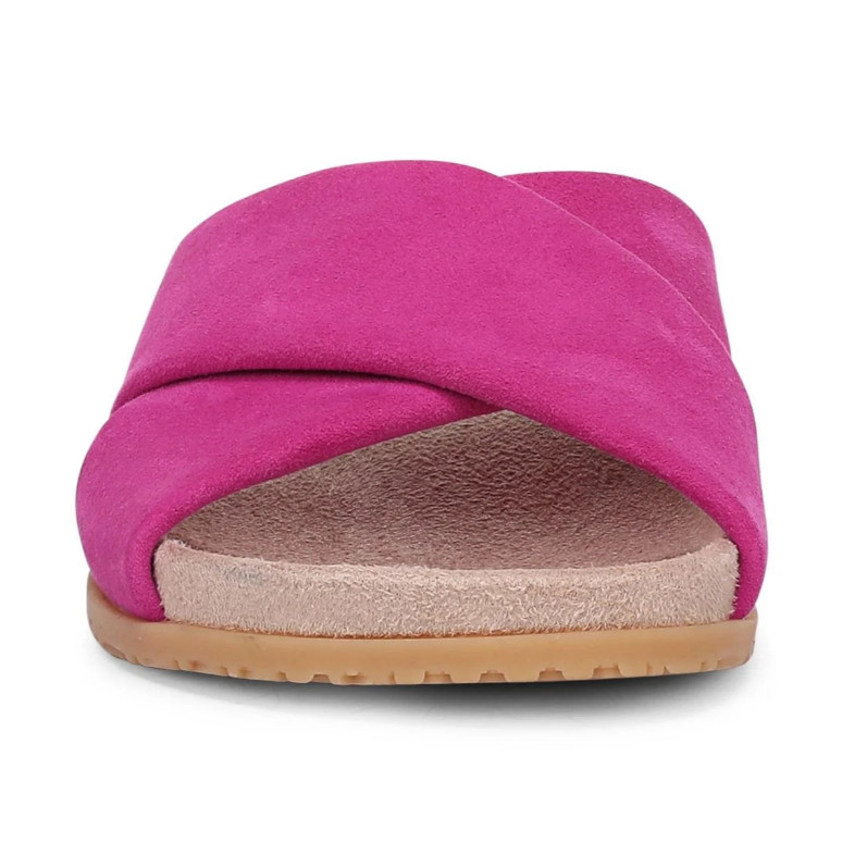 Vionic Etna Slide Sandal, Rose Violet Suede Color, Size 5 to 13, New