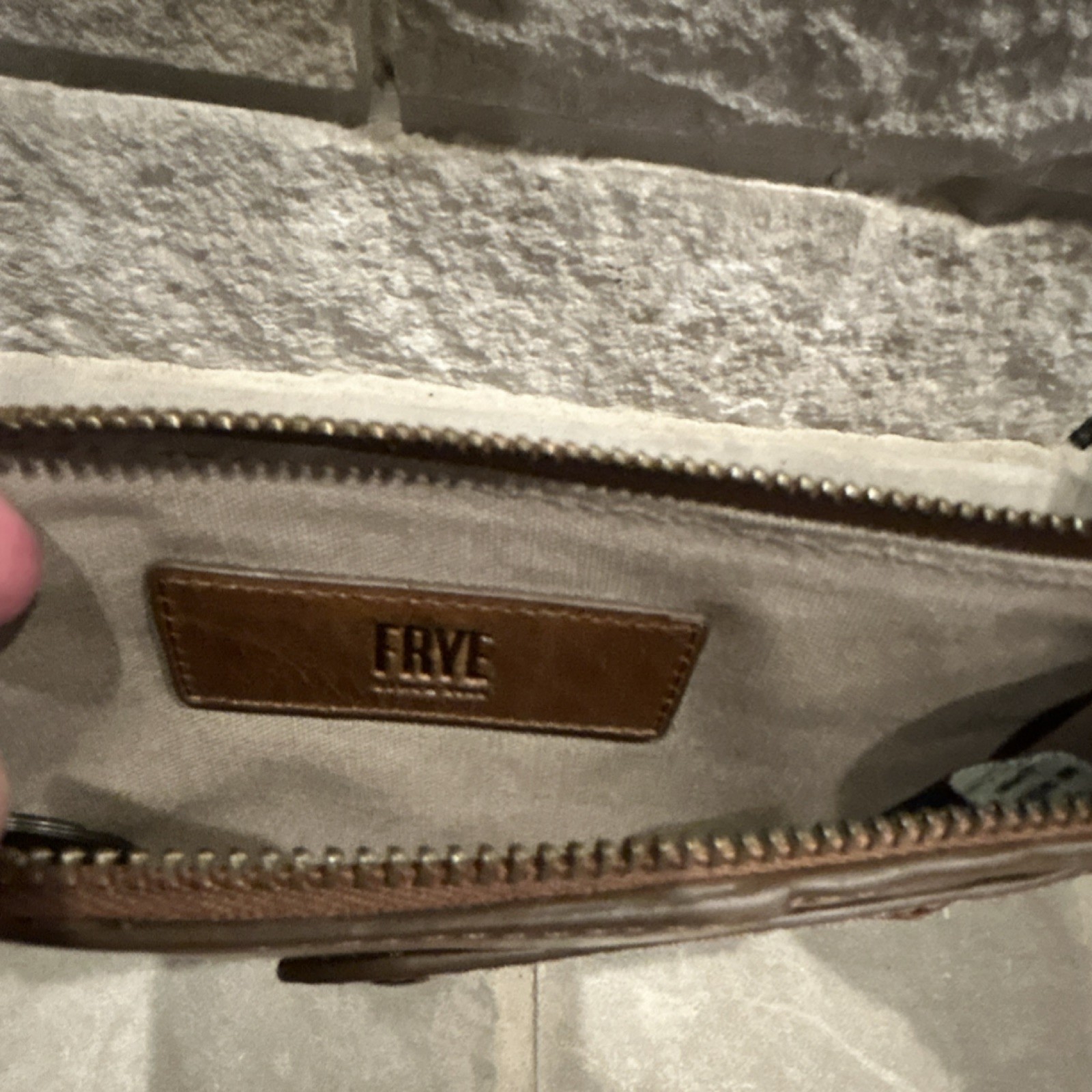 Frye Melissa Snap Card Wallet Cognac Leather Slim Card Case Excellent Condition
