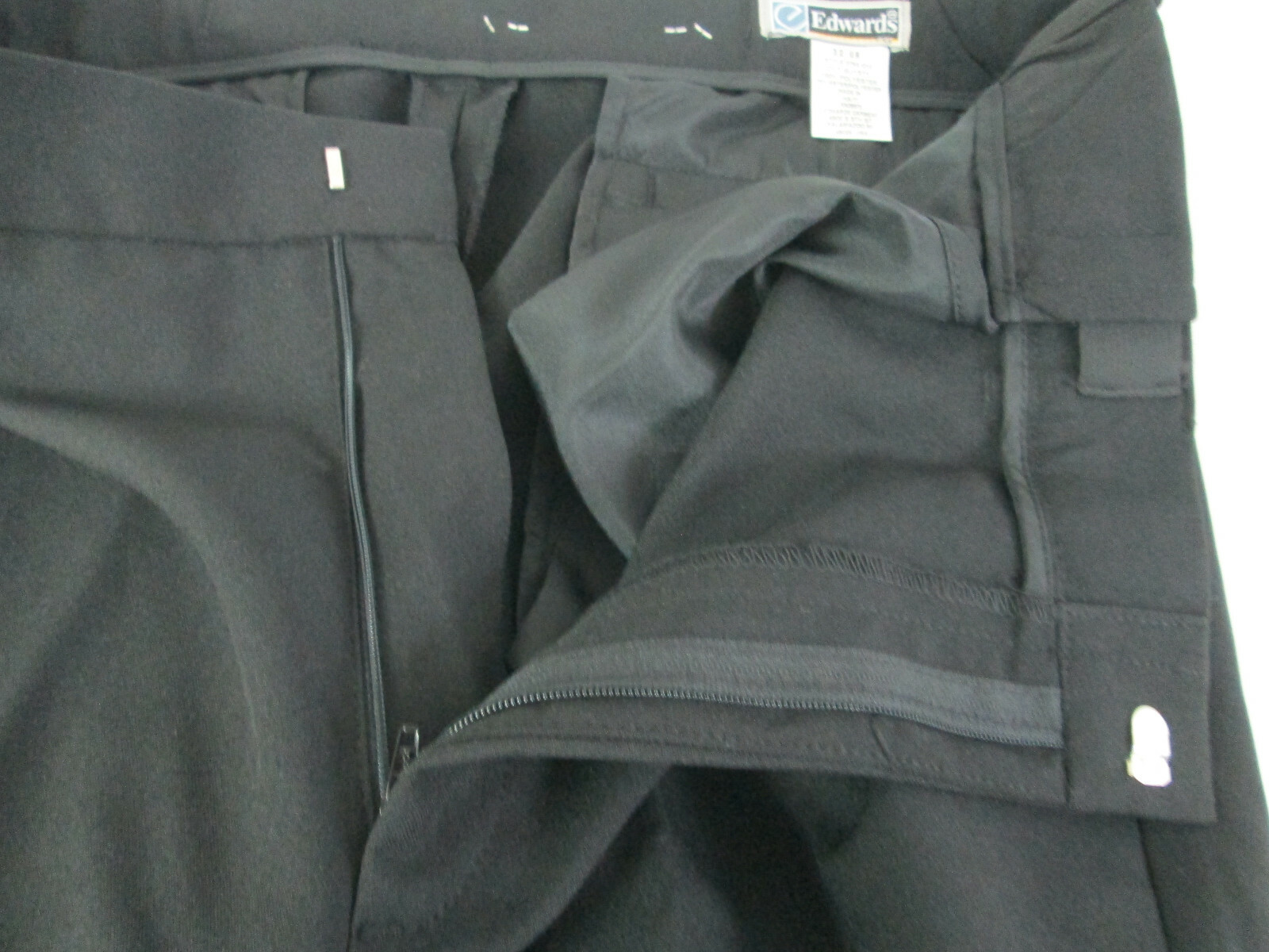 Mens dress pants black flat Edwards #2973 28 30 32 34 36 38 42 44 48 50 52 NEW