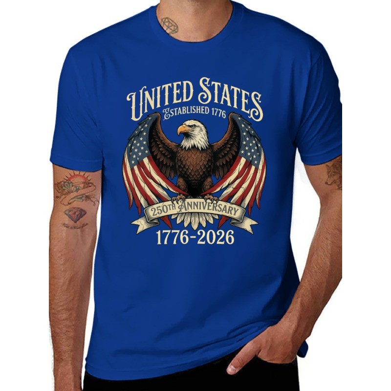 250 Years American Flag Bald Eagle 250th Anniversary USA Patriotic T-Shirt