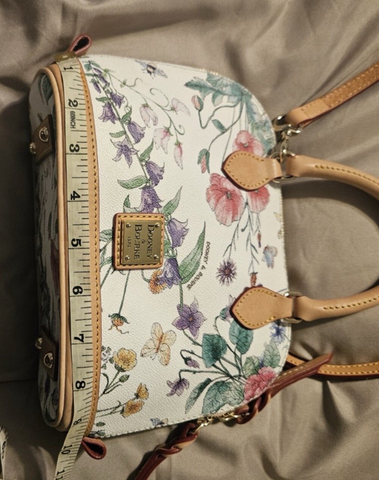 Dooney & Bourke Botanical Small Domed Zip Satchel Top Handle Crossbody Bag