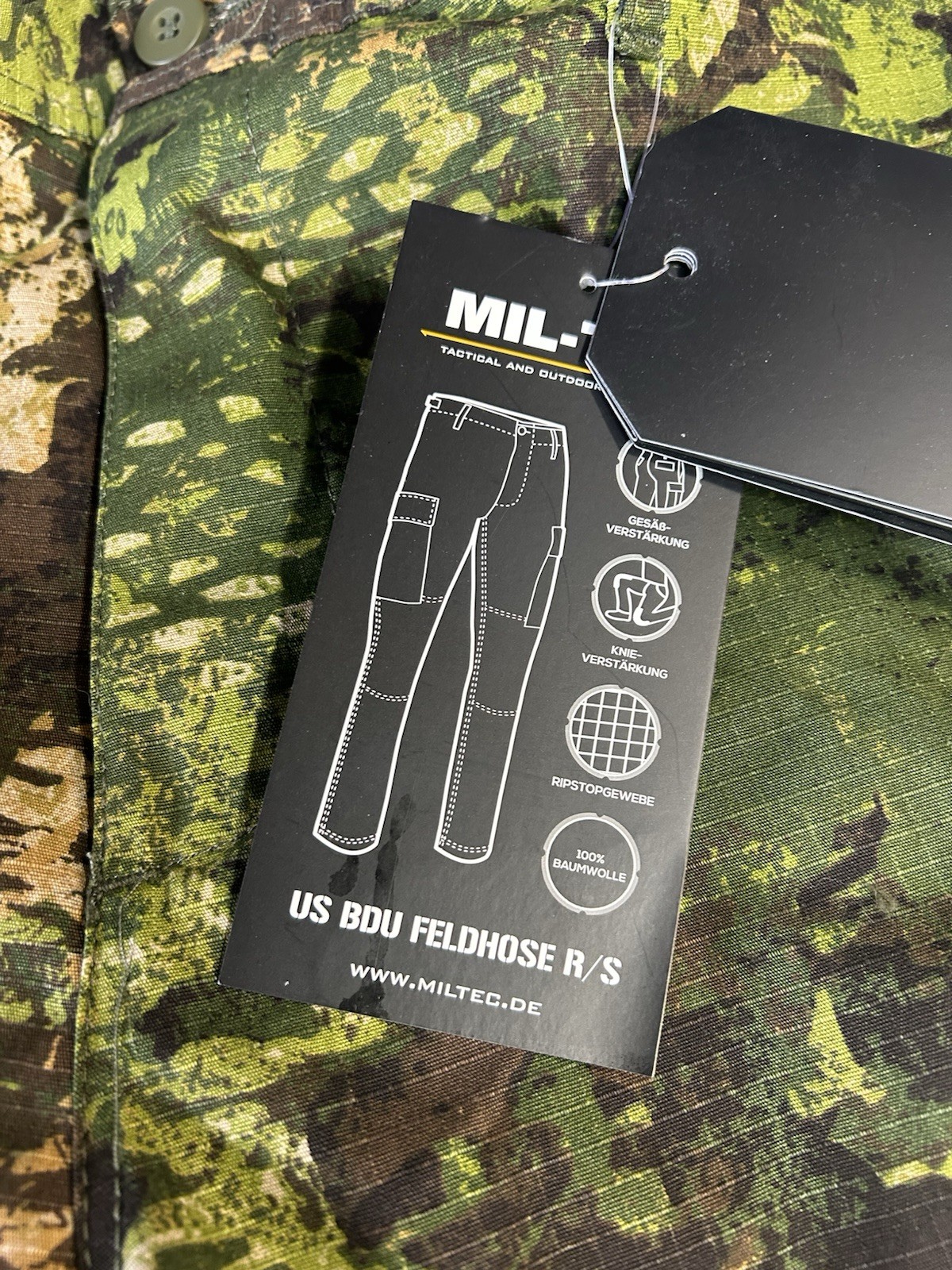MIL-TEC Military US BDU field pants WASP camouflage trousers adjust waist XXL NW