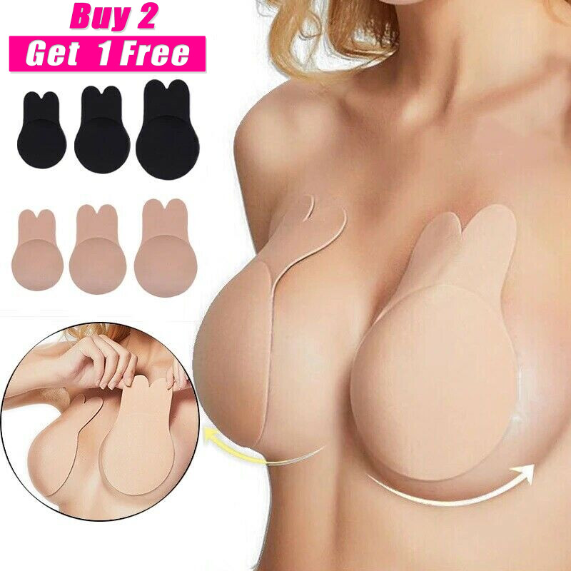 Silicone Bra Self Adhesive Push Up Strapless Invisible Pasties Cover Breast Lift