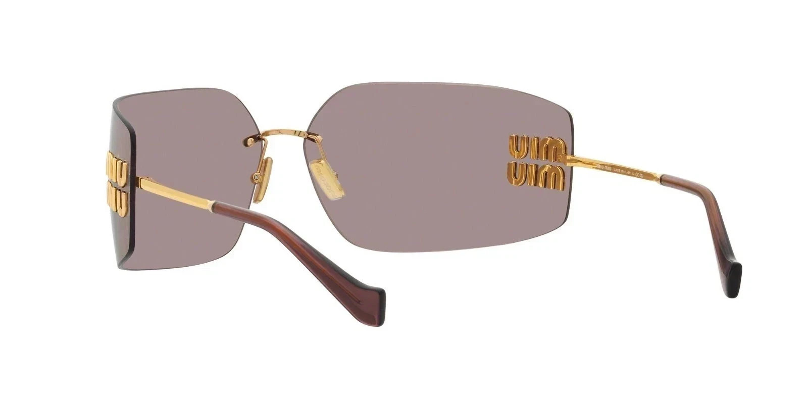 Miu Miu SMU 54YS Gold/Light Purple Brown (5AK0/6I) Sunglasses