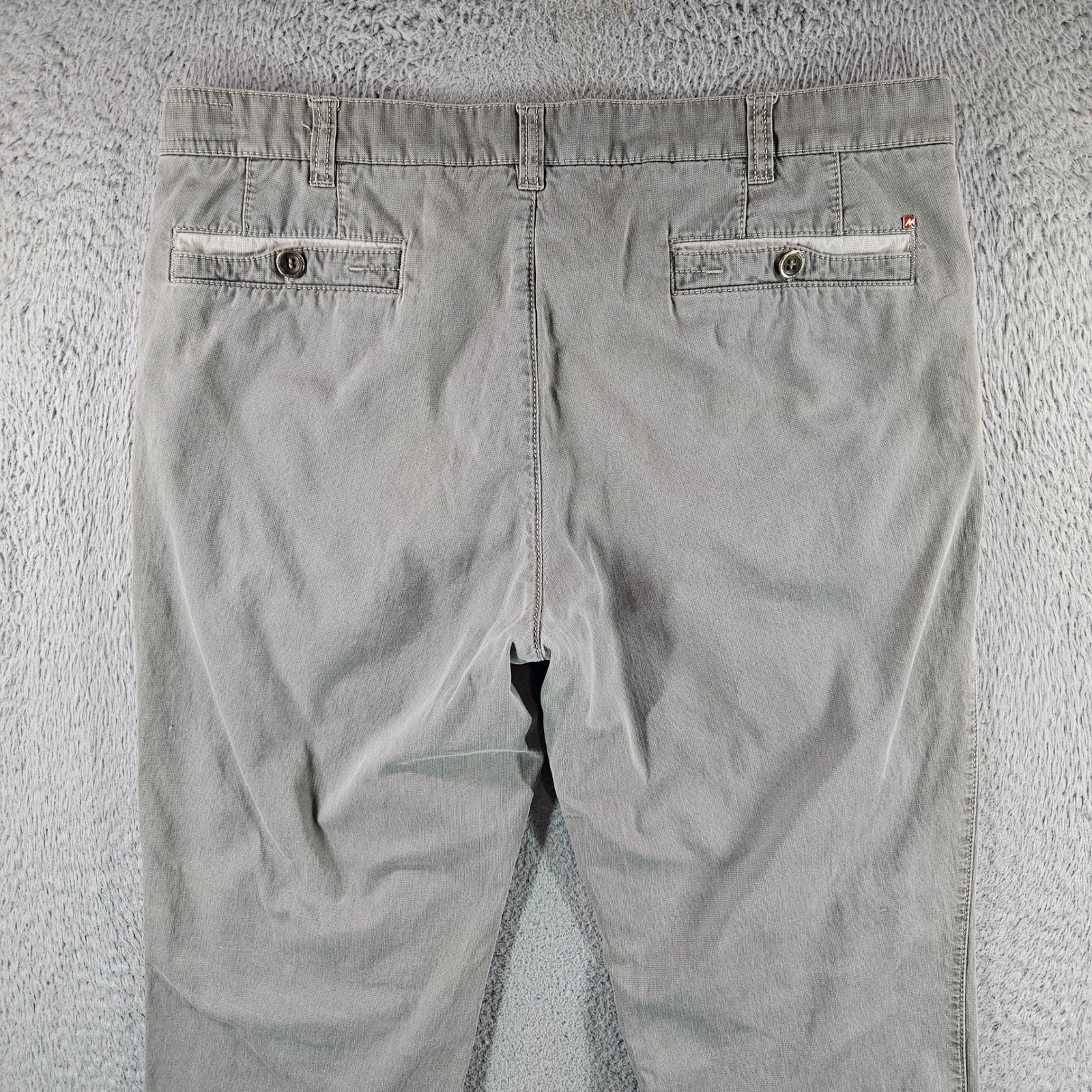 Meyer Diego Mens Pants Gray Cotton Stretch Straight Leg Trousers Size 36×32 54