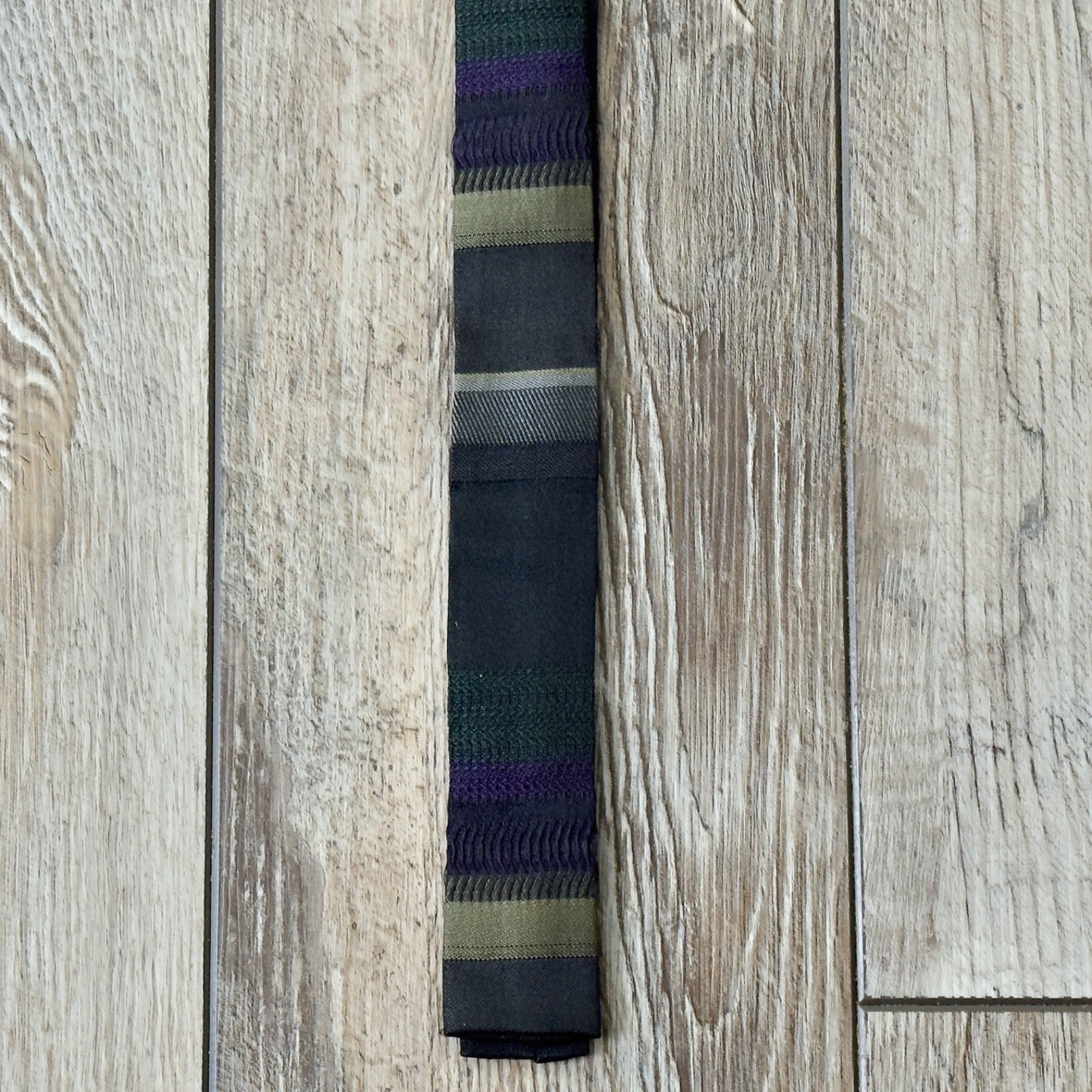 Vintage Superba Tom-Cat Multicolor Square Skinny Neck Tie