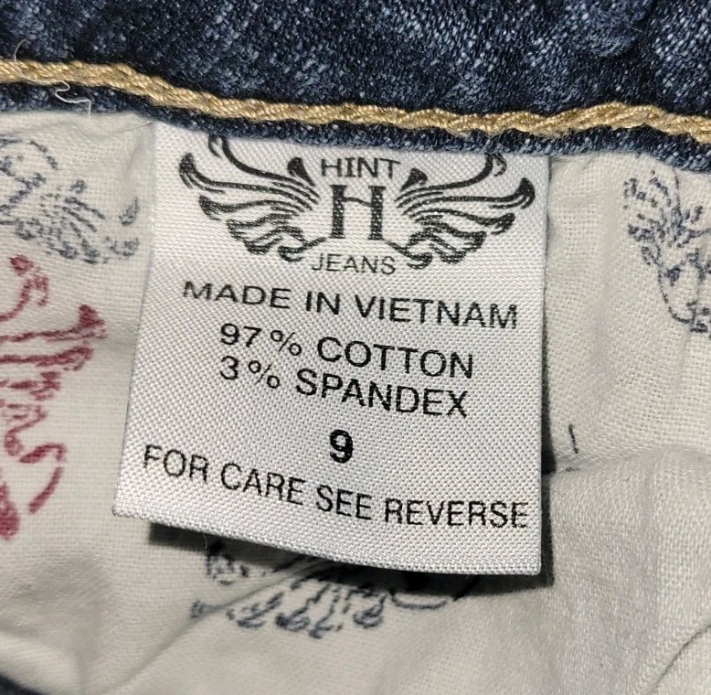 Hint Jeans Womens 9 Blue Bootcut Jeans Stretch Denim Medium Wash Casual