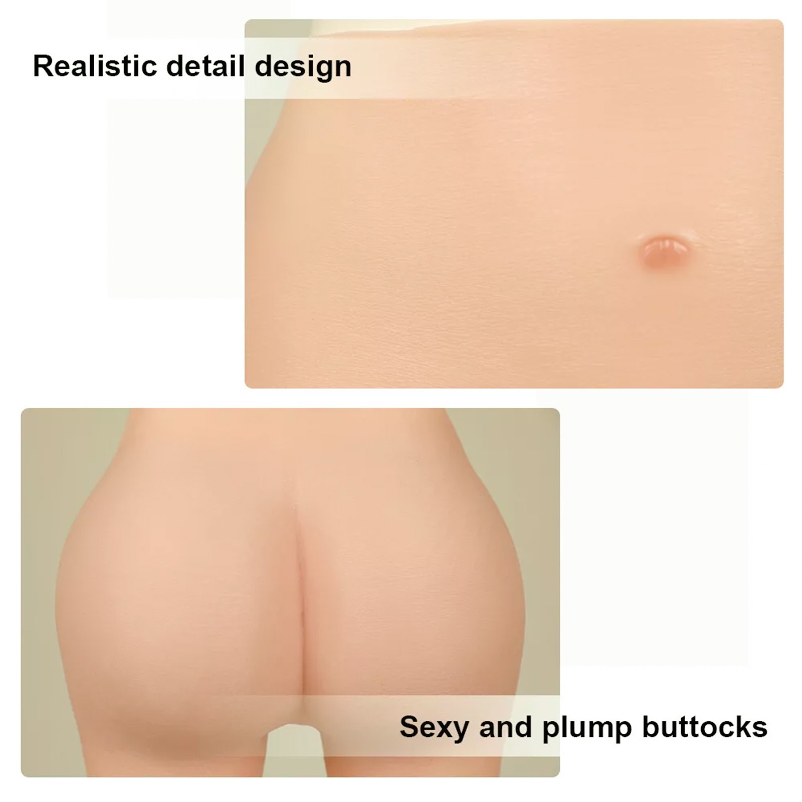 Realistic Silicone Panty Plump Hip Open-crotch Pants Butt Shapewear Crossdresser