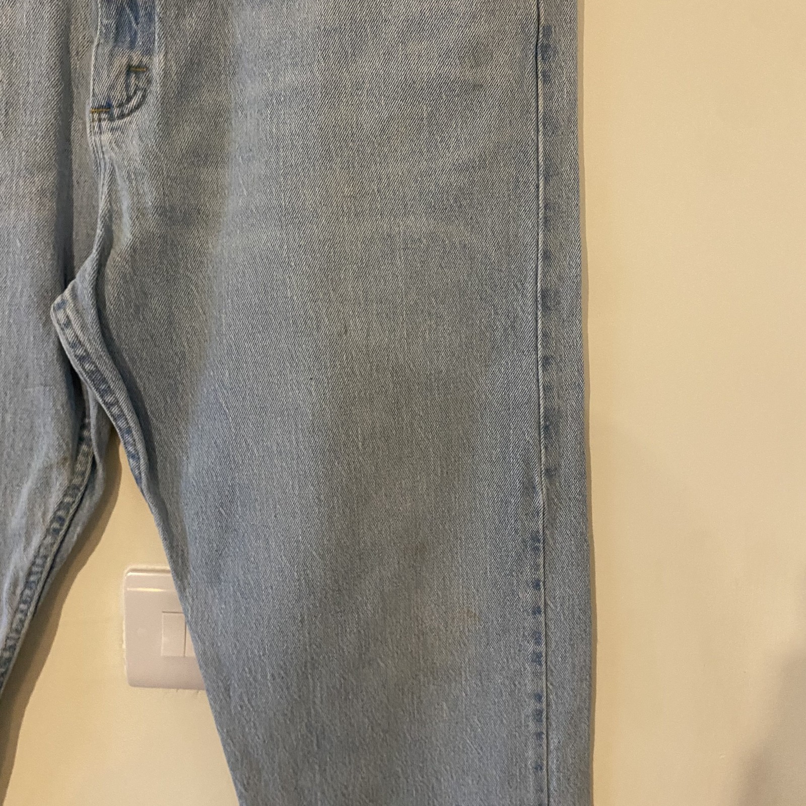 Wrangler Five Star Relaxed Fit Jeans Light Blue Stretch Denim 38W 30L 1097FXVVB