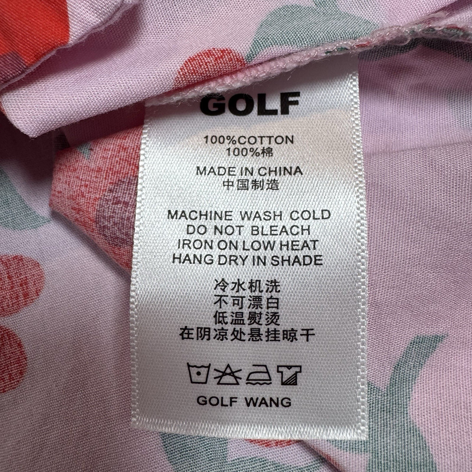 GOLF Wang Men’s Floral Print Pink Button-Front Shirt and Pant Set Medium