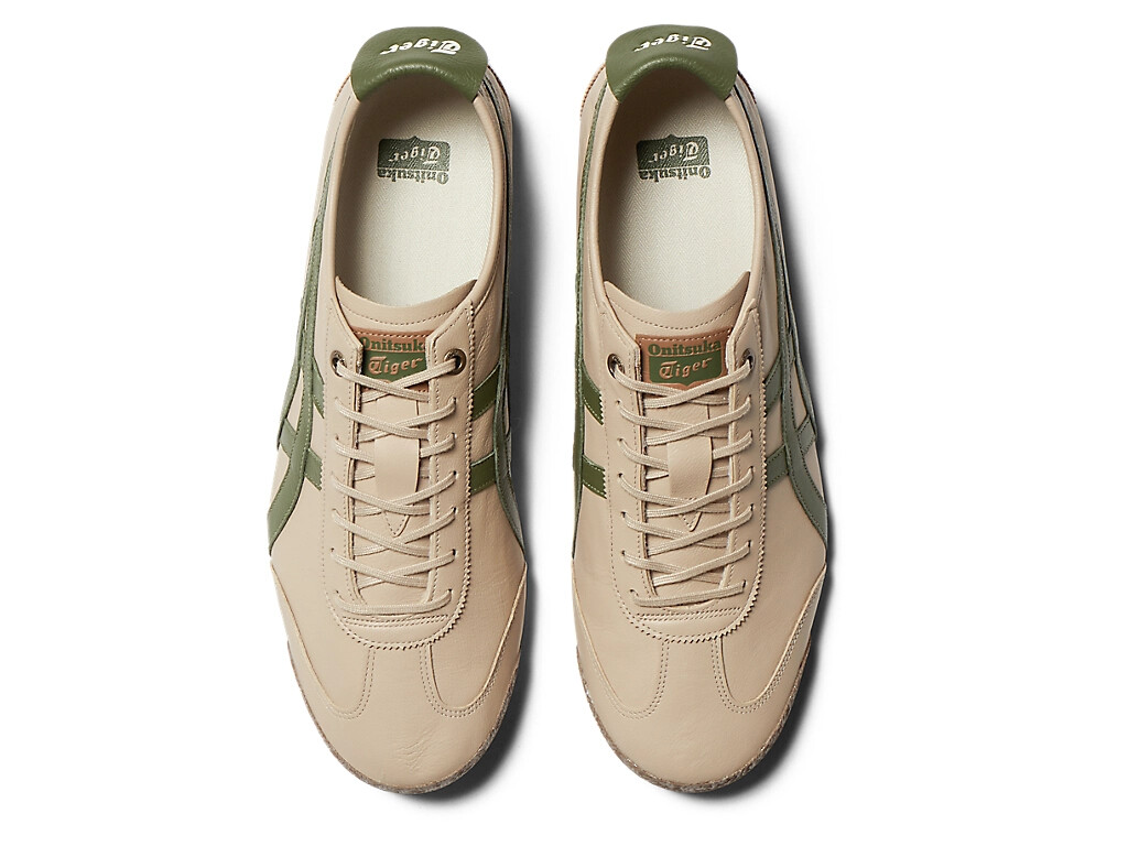 Onitsuka Tiger Mexico 66 SD 1183A872-254 Beige Green Leather Shoes New Box