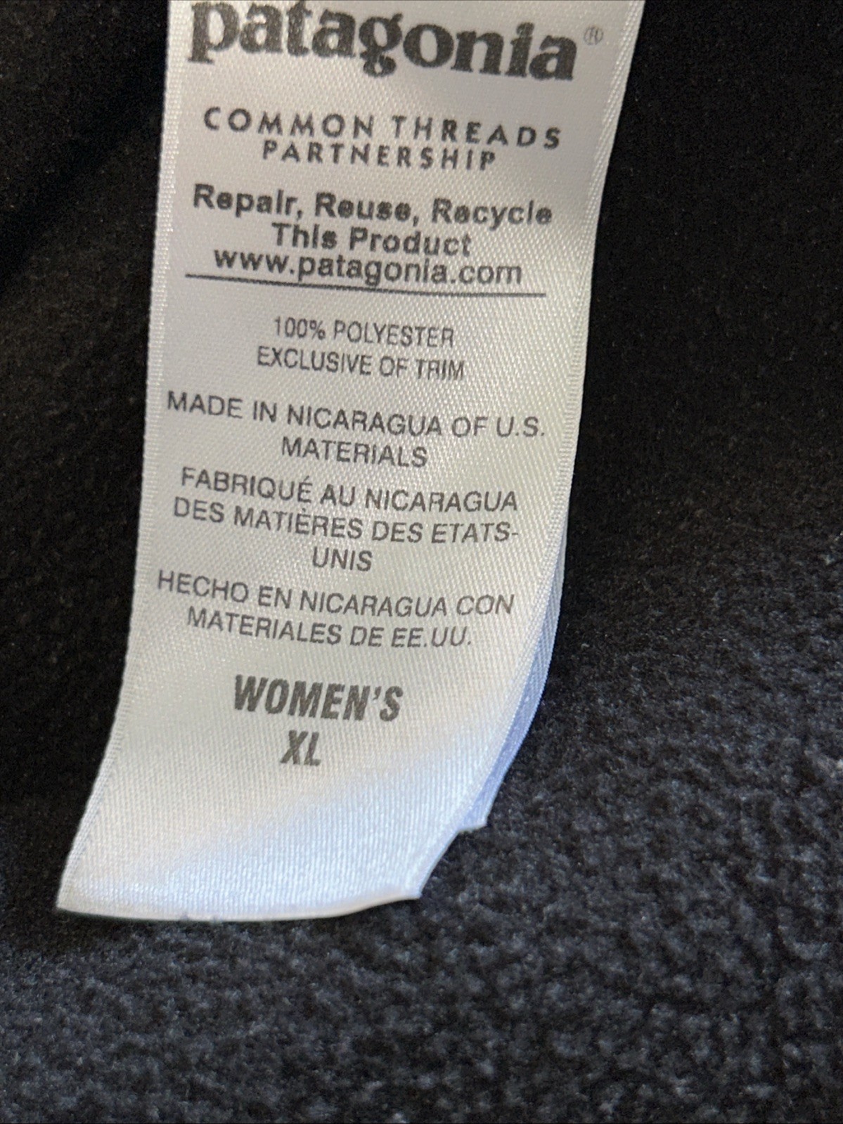 Patagonia Synchilla Snap-T Pullover Black Fleece XL