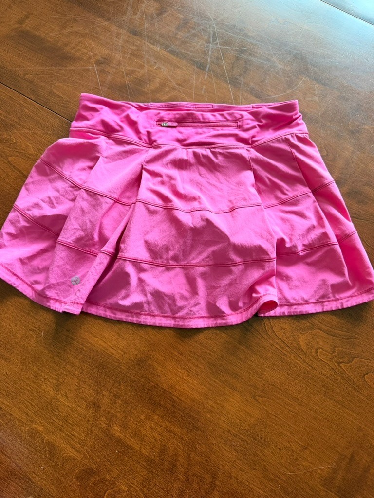 Lululemon Pace Rival Long Skirt 13.5 Pink Tennis Golf Skort Womens Size 6