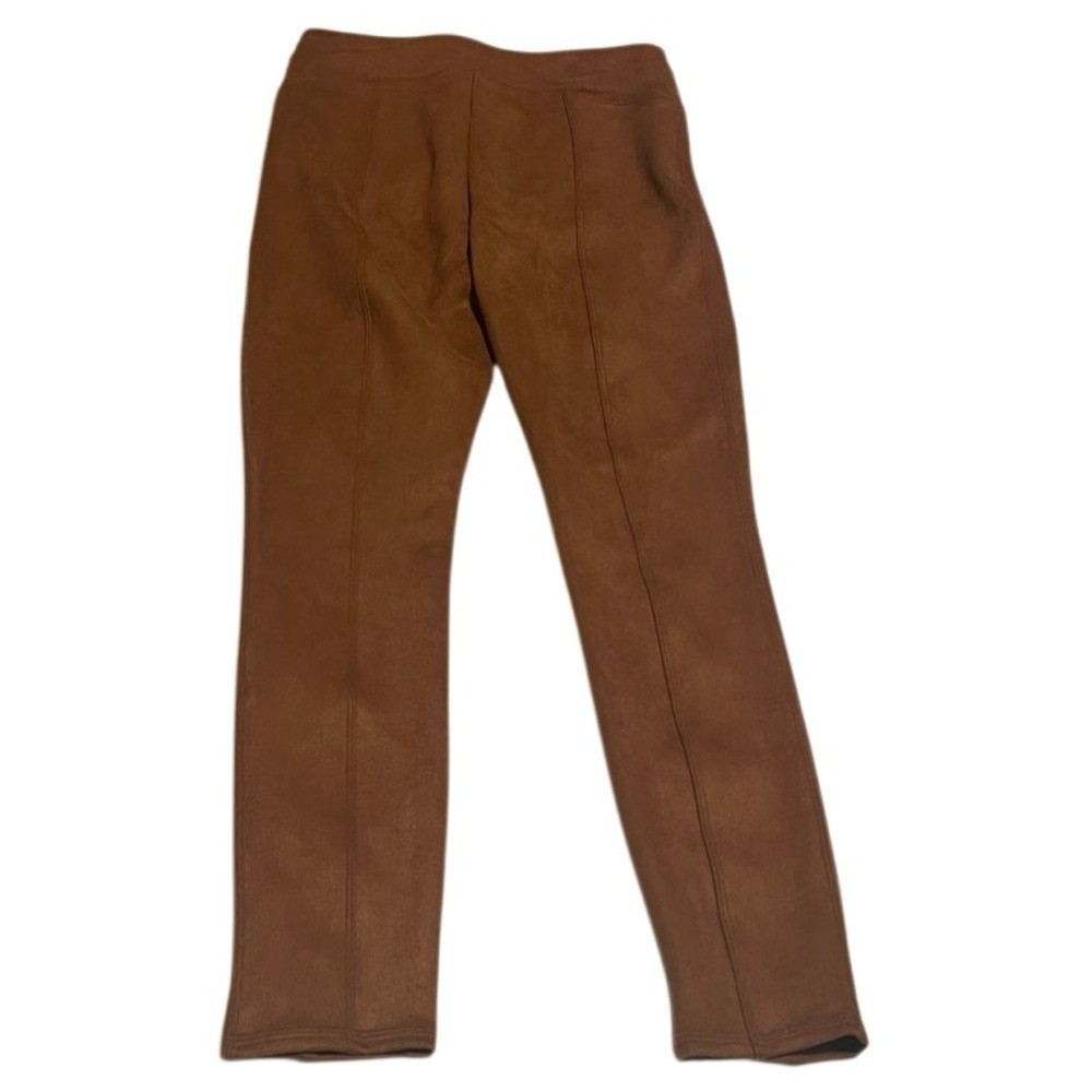 SPANX Rich Caramel Brown Faux Suede Pull On Leggings Size Small