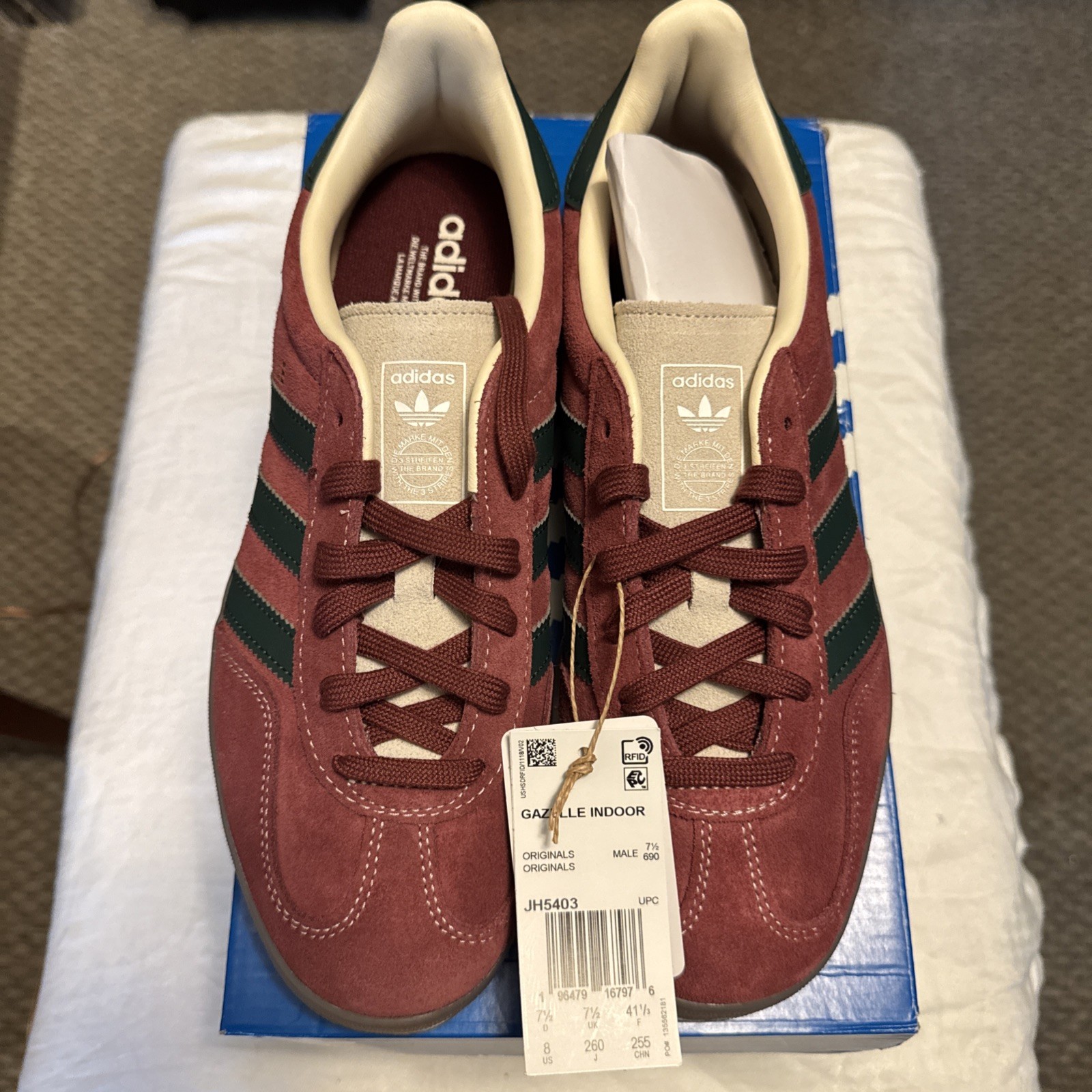 Size 8 – adidas Gazelle Indoor Shadow Red Green