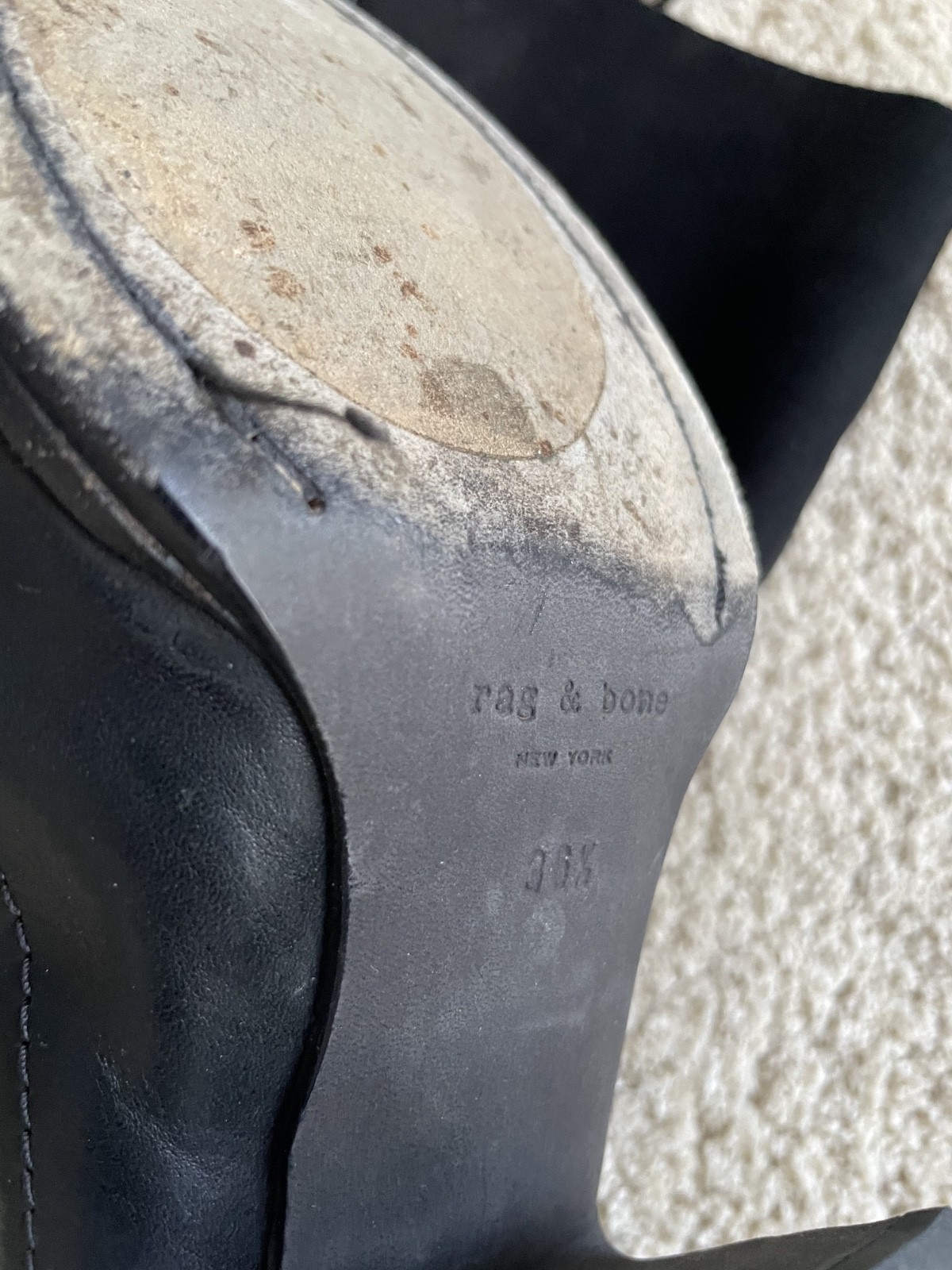 Rag and Bone Knee-High Lace-Up Boots Size 36.5