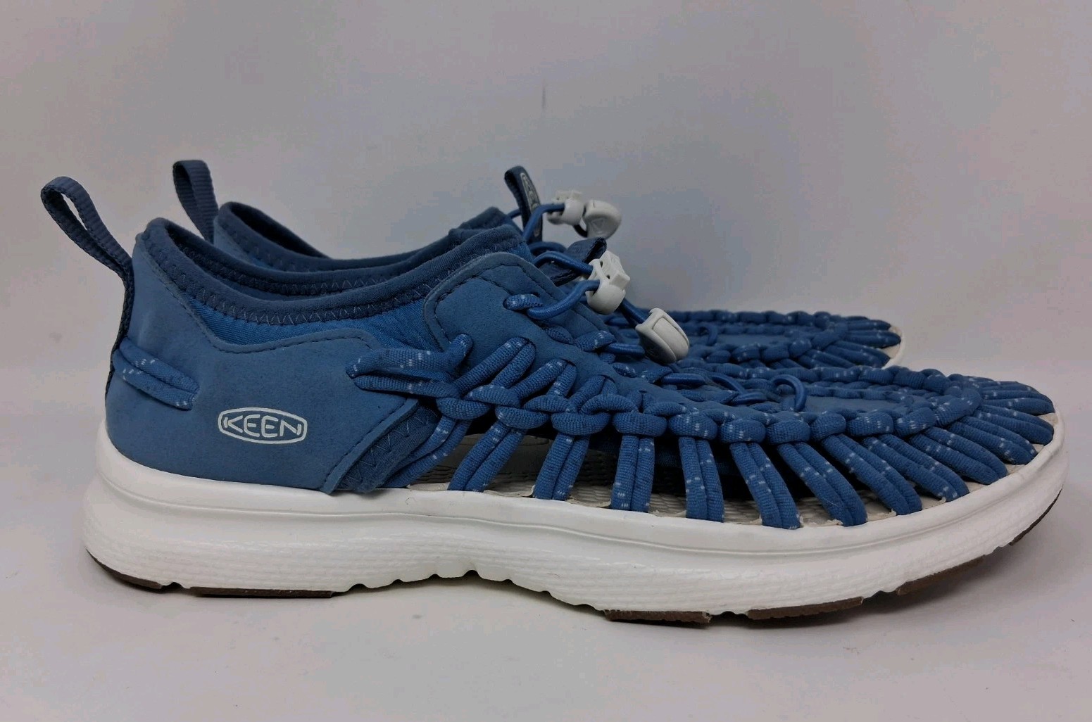 Keen Womens Uneek Woven Sandals Size 10.5 Light Blue Waterproof Paracord