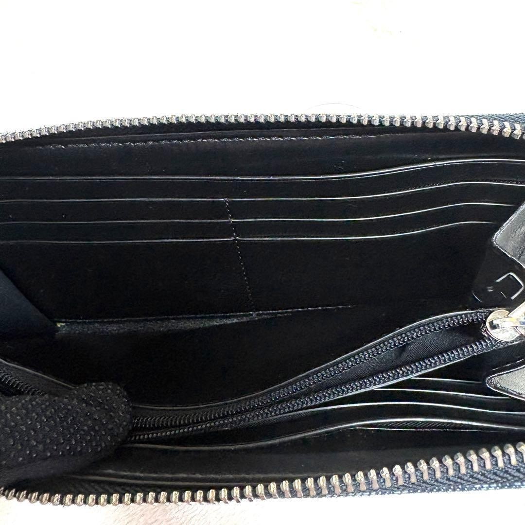 COACH Long Wallet Denim Accordion Zip Wallet Navy Logo