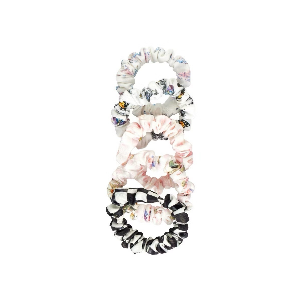 MacKenzie Childs x Goody Target 🎀🖤 Satin Scrunchies Hair Ties Pack 5 count NEW